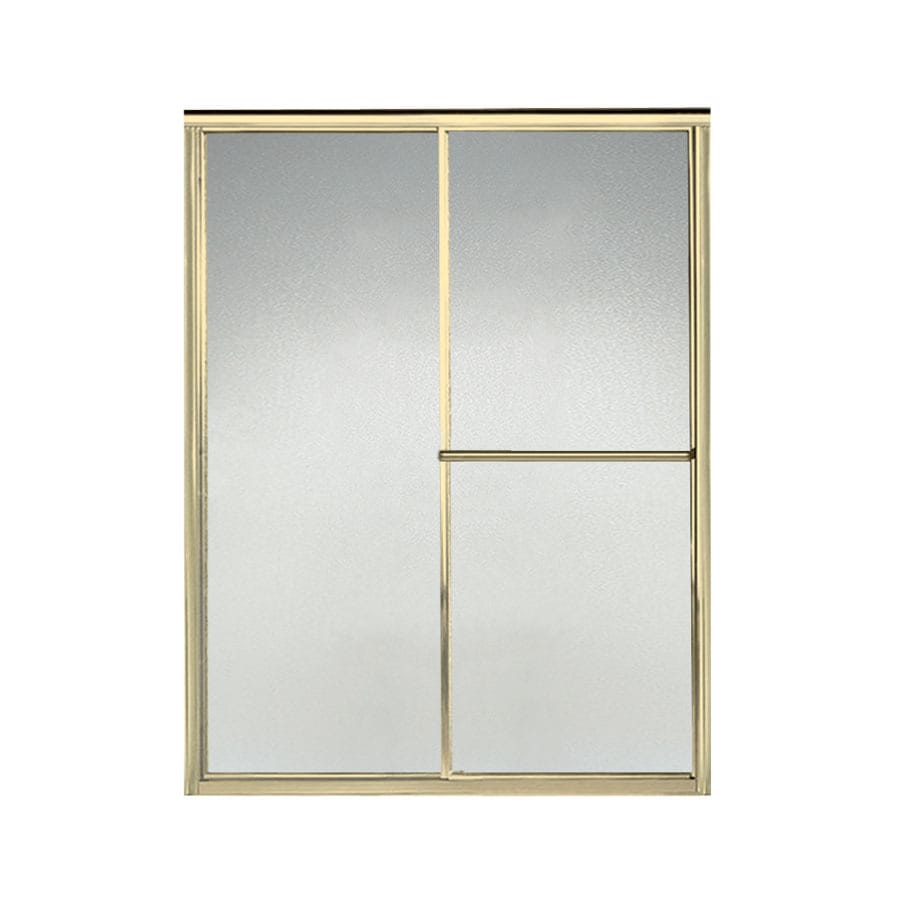 Sterling 42 1 2 W X 65 1 2 H Polished Brass Sliding Shower Door At
