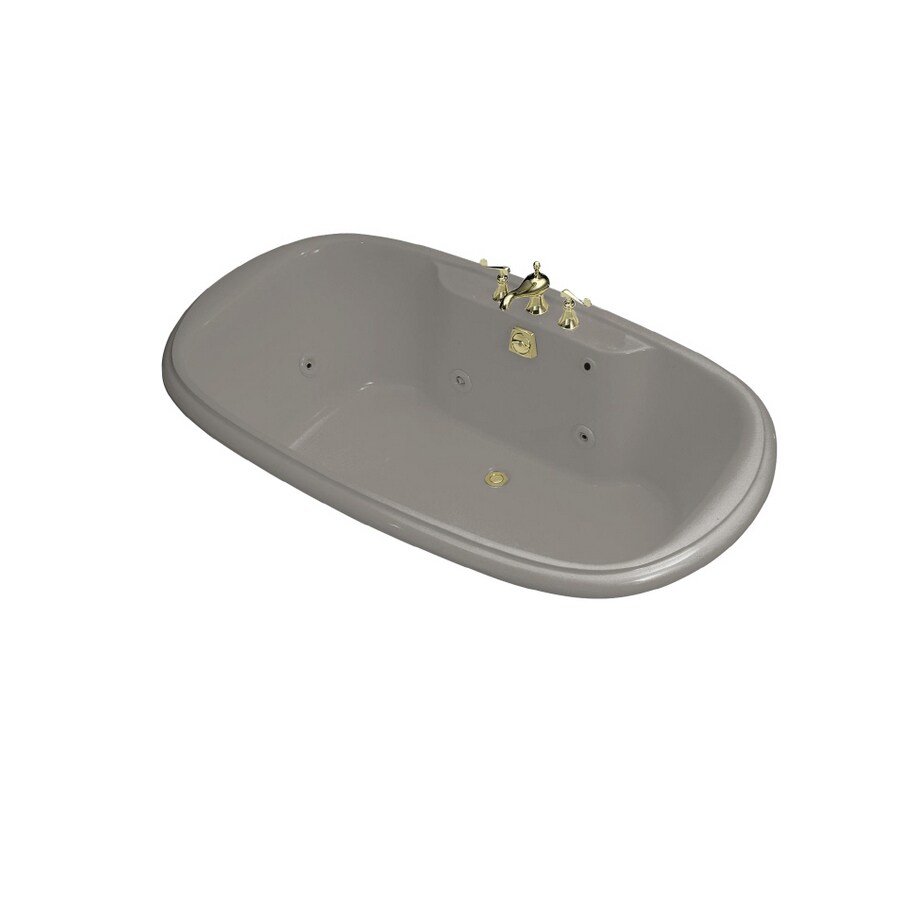 KOHLER 1375-HB-K4 72"L x 42"W x 22"H Revival 2-Person Cashmere Oval Whirlpool Tub