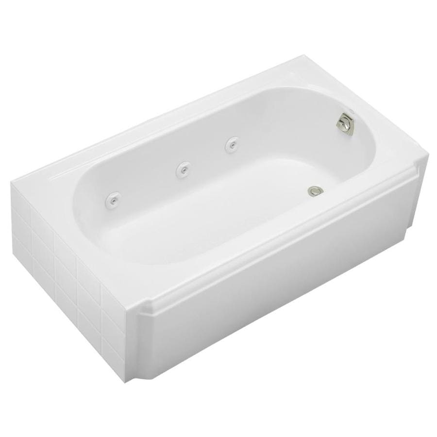 KOHLER Memoirs White Cast Iron Oval In Rectangle Whirlpool ...