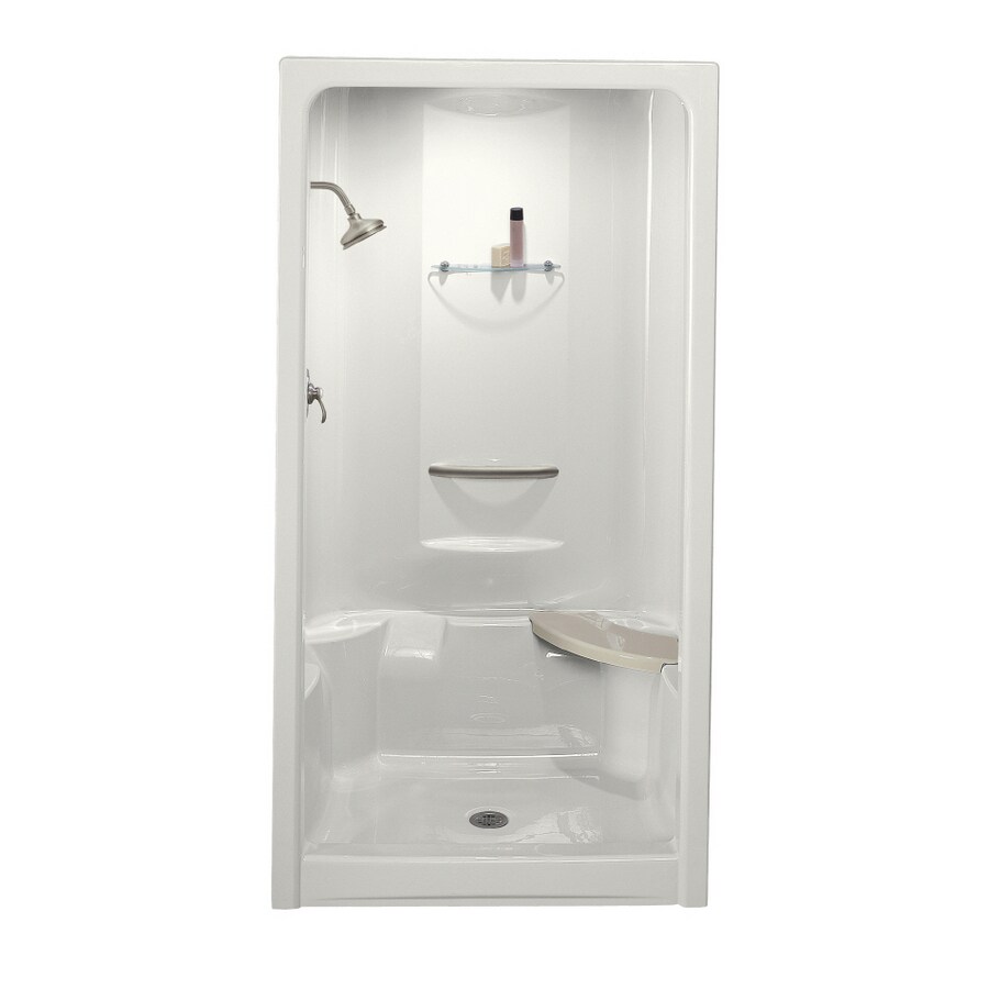 KOHLER 90"H x 36"W x 48"L White 1Piece Shower Kit at