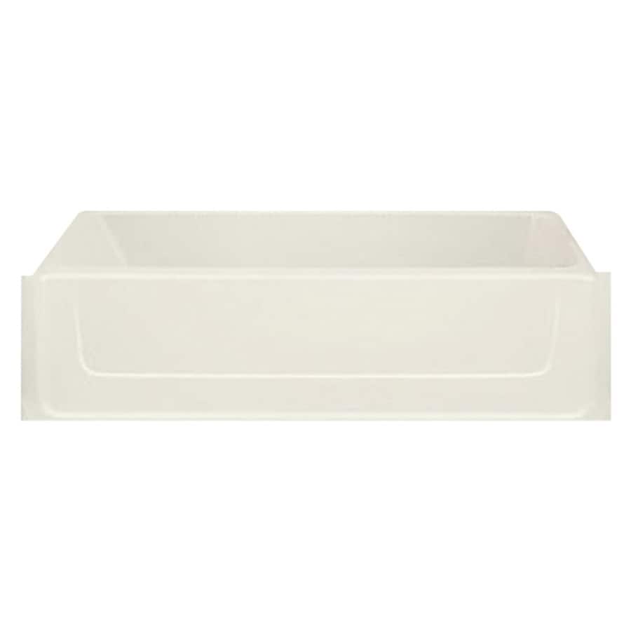 Sterling 61041110-96 All Pro Biscuit Fiberglass and Plastic Composite Rectangular Skirted Bathtub with Left-Hand Drain (Common: 30-in x 60-in; Actual: 15-in x 30.5-in x 60.25-in)