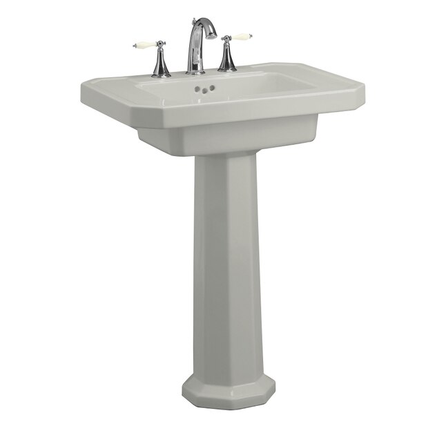 KOHLER 2322-1-95 Kathryn 35-in H Ice Grey Fire Clay Complete Pedestal Sink