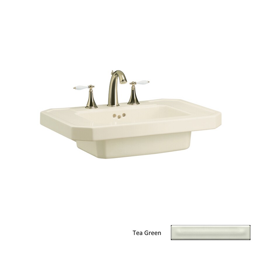 Kohler Kathryn Tea Green Pedestal Sink Top 8 Widespread