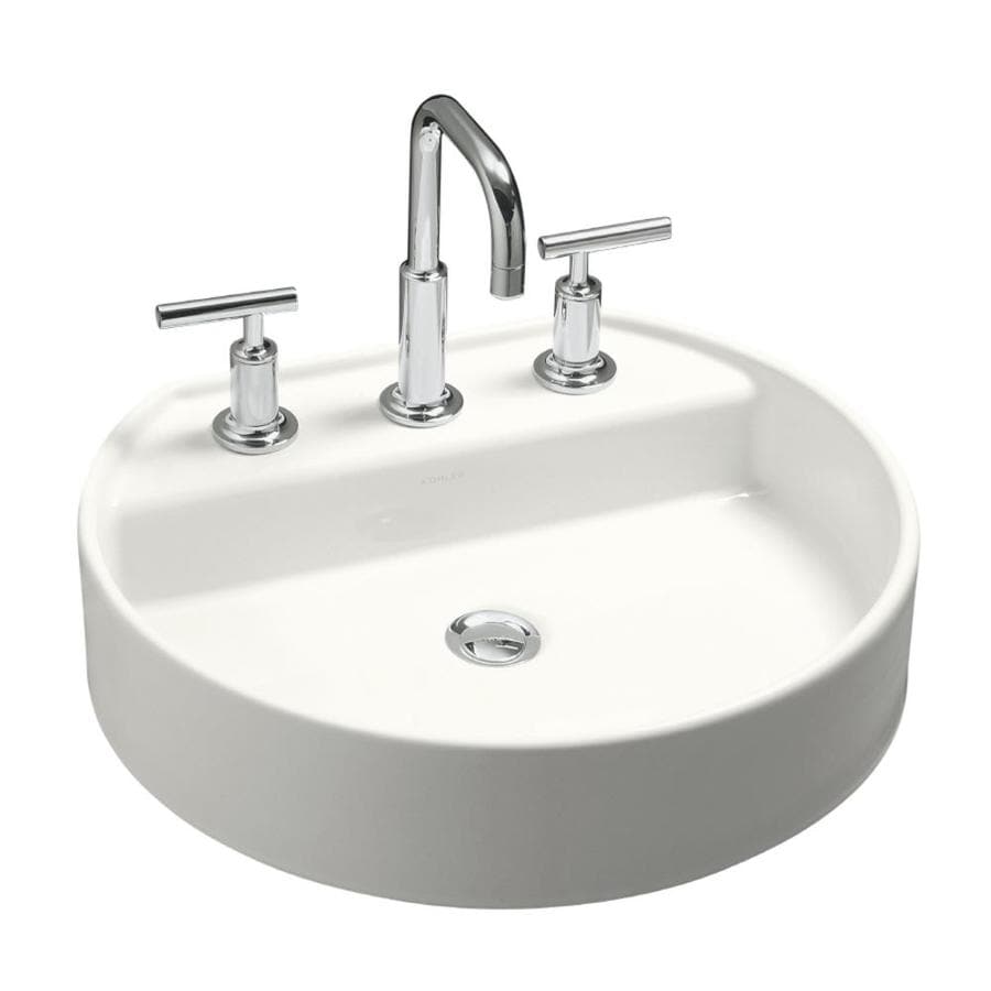 Shop KOHLER Chord White Drop-in Oval Bathroom Sink at ...