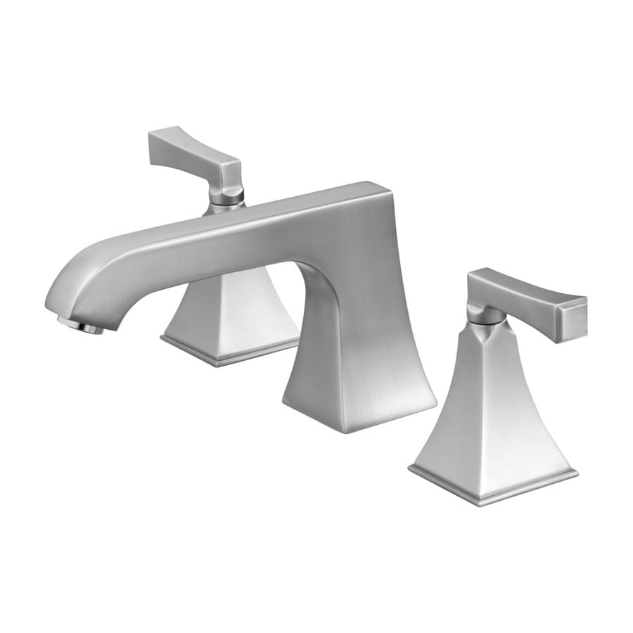 Kohler Memoirs Brushed Chrome 2 Handle Fixed Deck Mount Tub Faucet In The Bathtub Faucets 8641