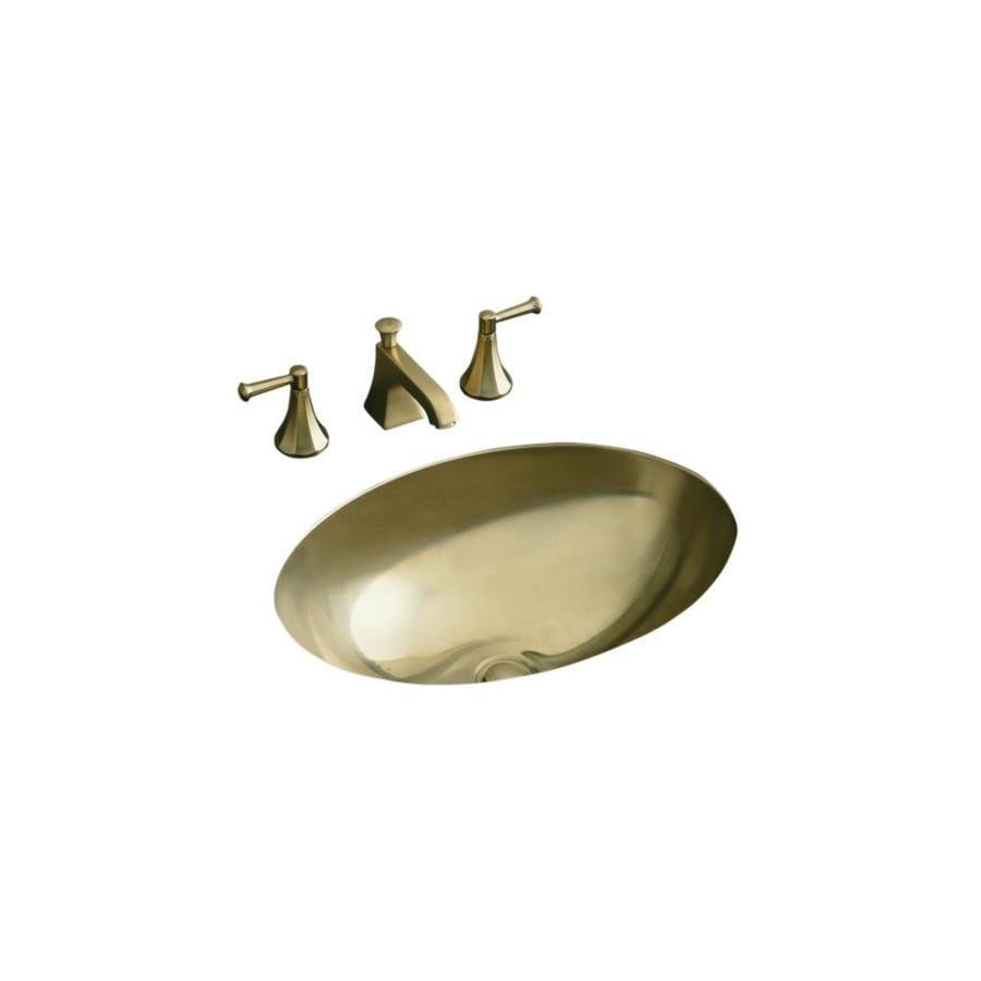 Kohler Rhythm Satin Bronze Stainless Steel Undermount Oval