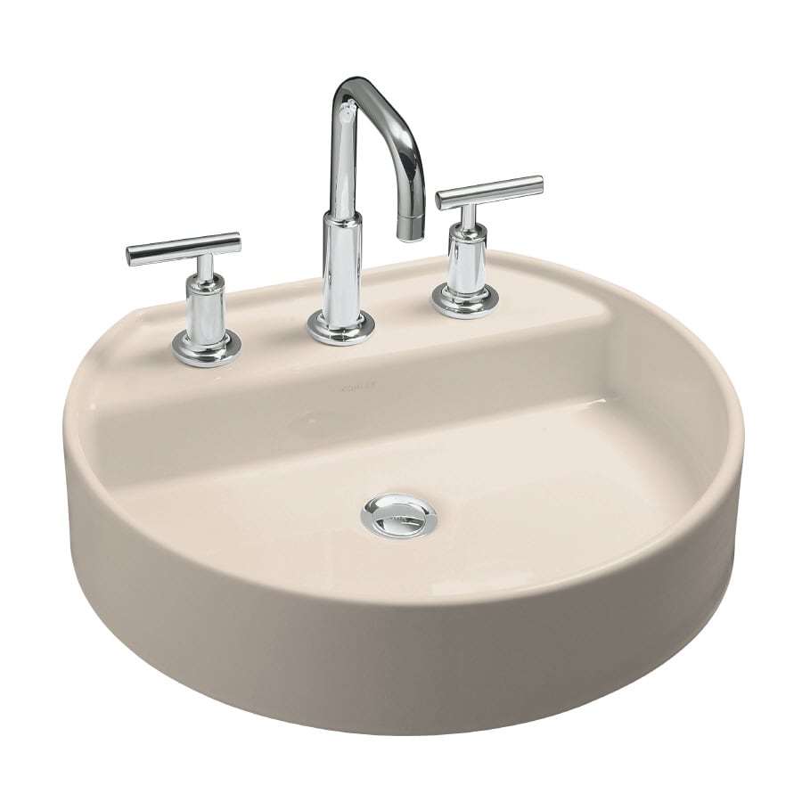 KOHLER 2331-4-55 3.75-in D Innocent Blush Vitreous China Vessel Sink