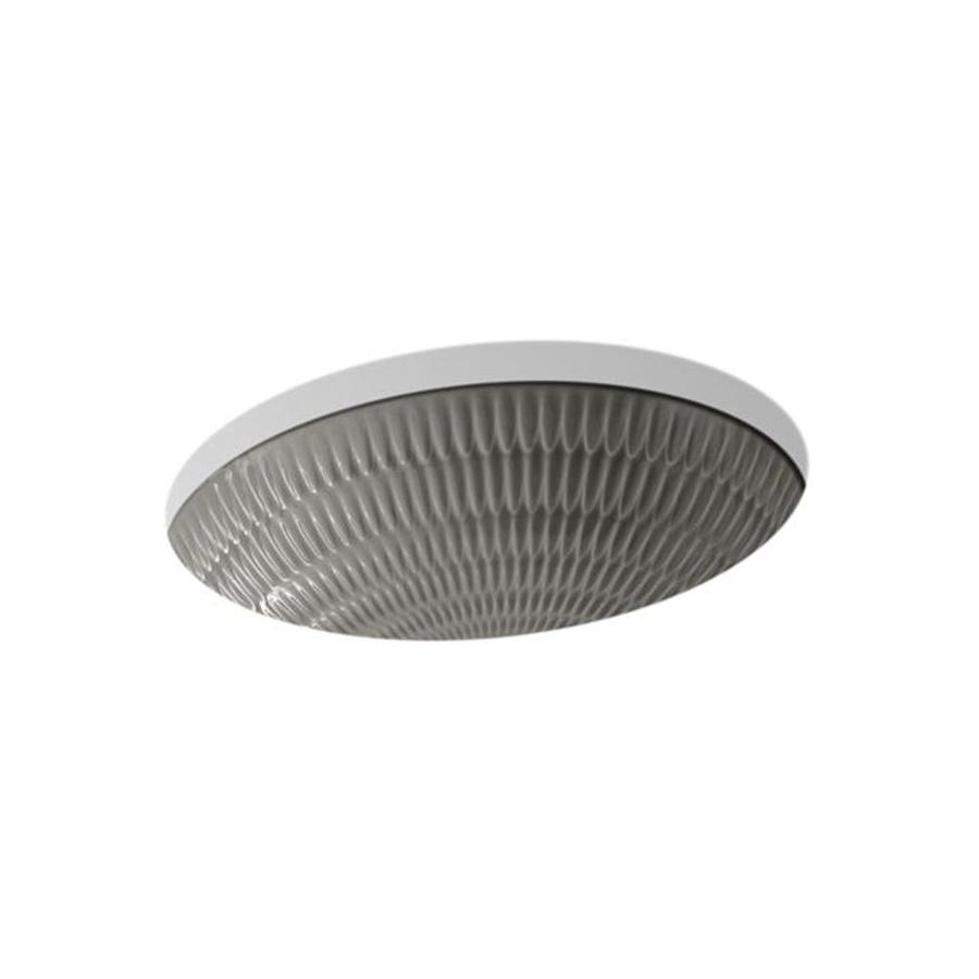 KOHLER 14280-C5-K5 Ricochet Translucent Cashmere Undermount Oval Bathroom Sink
