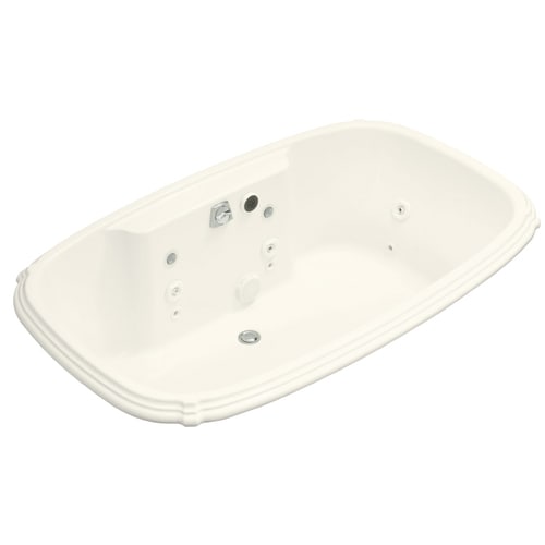 KOHLER Portrait 2-Person Biscuit Acrylic Oval Whirlpool ...