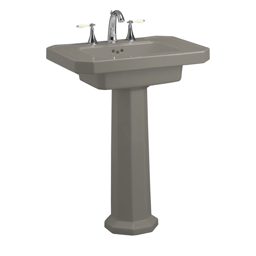 KOHLER 2322-1-K4 Kathryn 35-in H Cashmere Fire Clay Complete Pedestal Sink