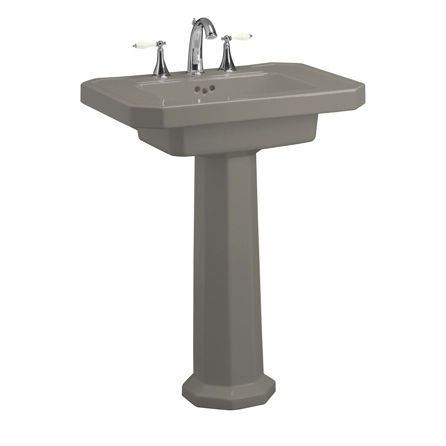 KOHLER 2322-4-K4 Kathryn 35-in H Cashmere Fire Clay Complete Pedestal Sink