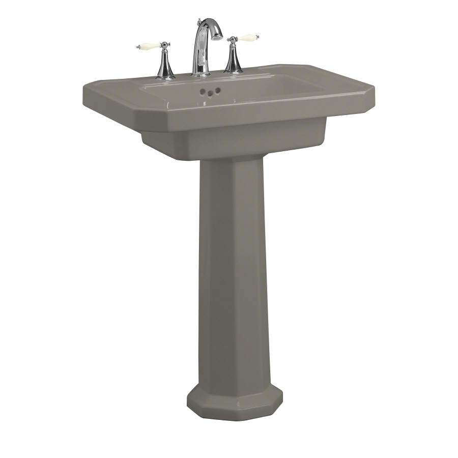 KOHLER Kathryn 35in H Cashmere Fire Clay Pedestal Sink at