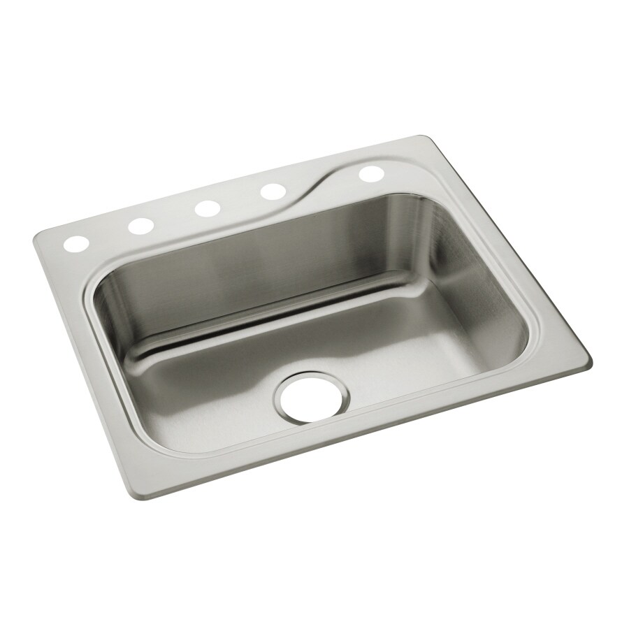 Sterling Stainless Steel 5 Hole Single Basin Sterling Stainless Steel 5 Hole Single Basin Topmount Kitchen Sink