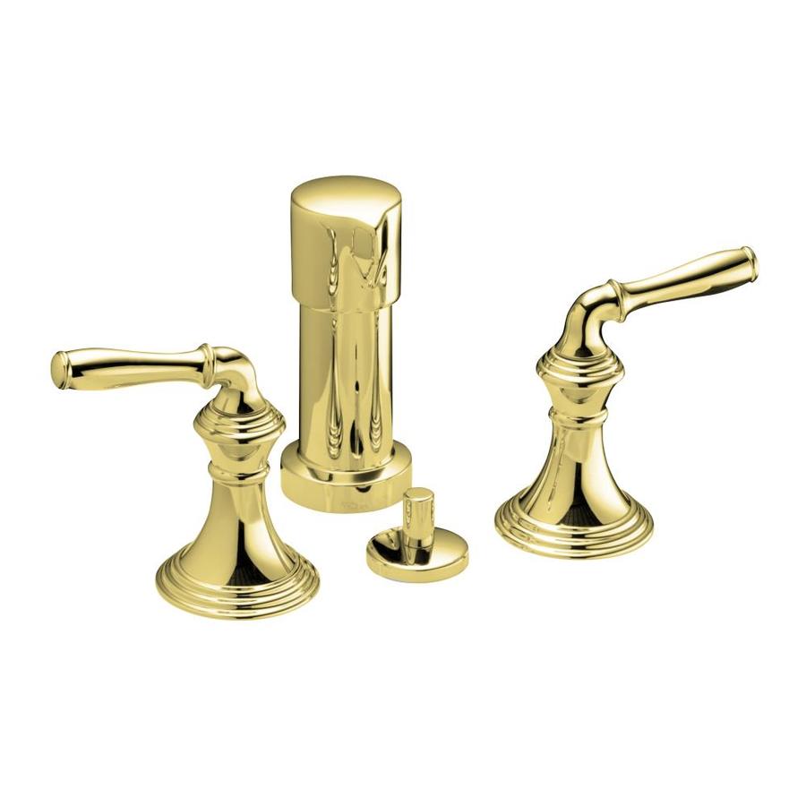 KOHLER Devonshire Vibrant Polished Brass Vertical Spray Bidet Faucet in