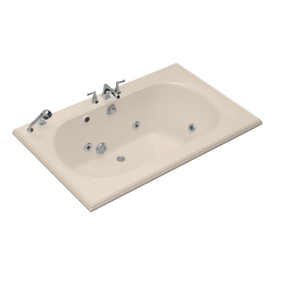 KOHLER 1170-H2-55 Memoirs 2-Person Innocent Blush Acrylic Oval in Rectangle Whirlpool Tub (Common: 42-in x 66-in; Actual: 22-in x 42-in x 66-in)