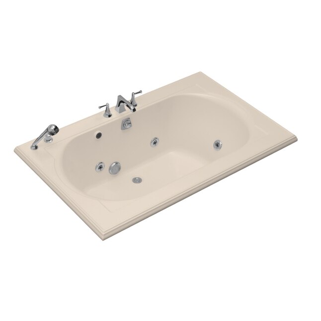 KOHLER 1170-HE-55 Memoirs 2-Person Innocent Blush Acrylic Oval in Rectangle Whirlpool Tub (Common: 42-in x 66-in; Actual: 22-in x 42-in x 66-in)