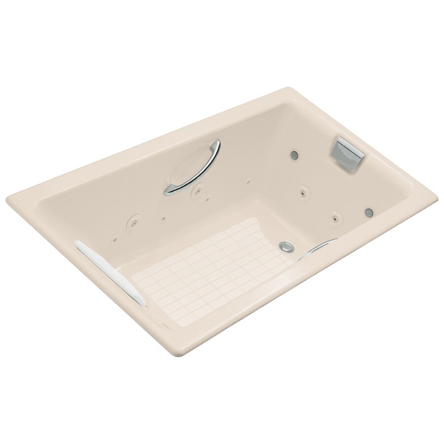 KOHLER TeaForTwo 2Person Innocent Blush Cast Iron Rectangular