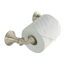 Kohler Toilet Paper Holders At Lowes Kohler Devonshire Vibrant Brushed Nickel Wall Mount Spring Loaded Toilet Paper Holder