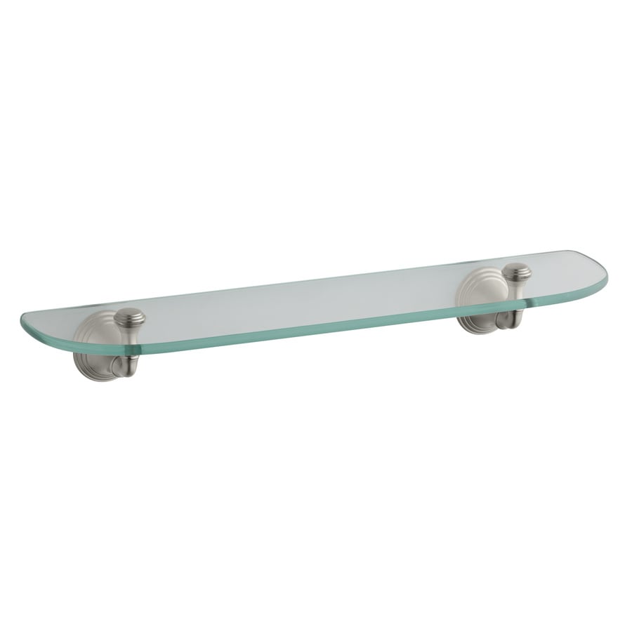 Kohler Devonshire 1 Tier Vibrant Brushed Nickel Glass Bathroom Shelf At