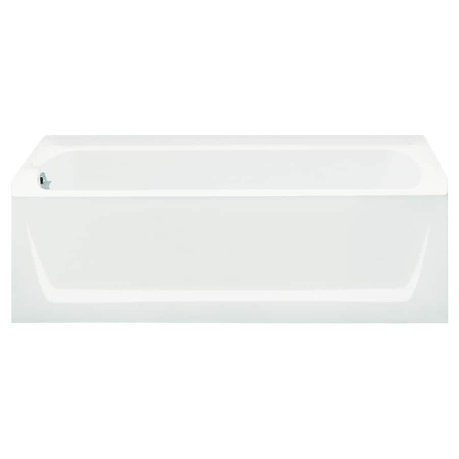 Sterling 71121112-0 Ensemble White Fiberglass and Plastic Composite Rectangular Skirted Bathtub with Left-Hand Drain (Common: 32-in x 60-in; Actual: 20-in x 32-in x 60.25-in)