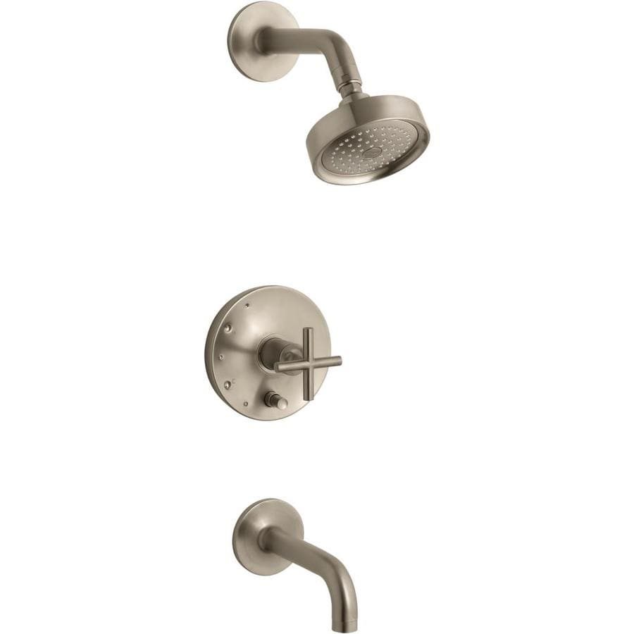 Kohler Purist Vibrant Brushed Bronze 1 Handle Bathtub And Shower Faucet At 7442