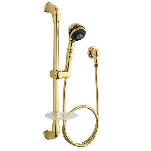 KOHLER MasterShower Vibrant Polished Brass 1Spray Dual Shower Head in