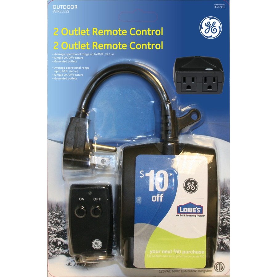 Ge 2 Outlet Outdoor Remote Control System At Lowes Com