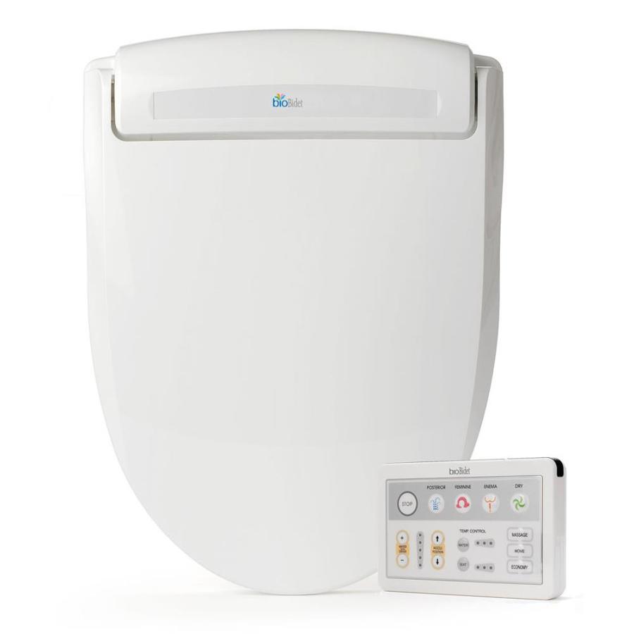 Bio Bidet White Round SlowClose Heated Bidet Toilet Seat in the Toilet