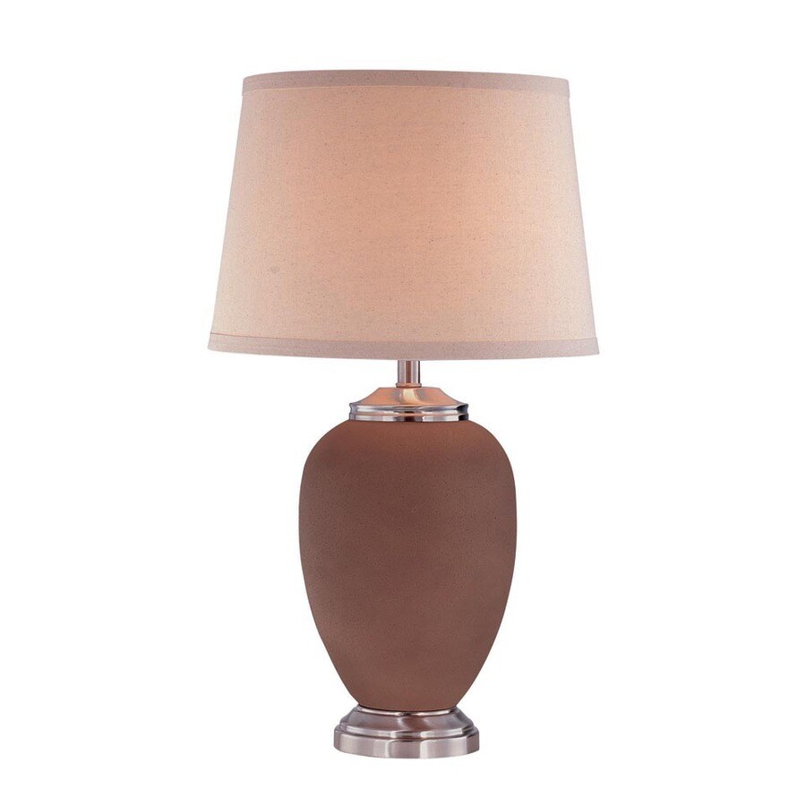 Lite Source TABLE LAMP, PS/TERRACOTTA BODY W/LINEN SHADE, TYPE A 150W ...