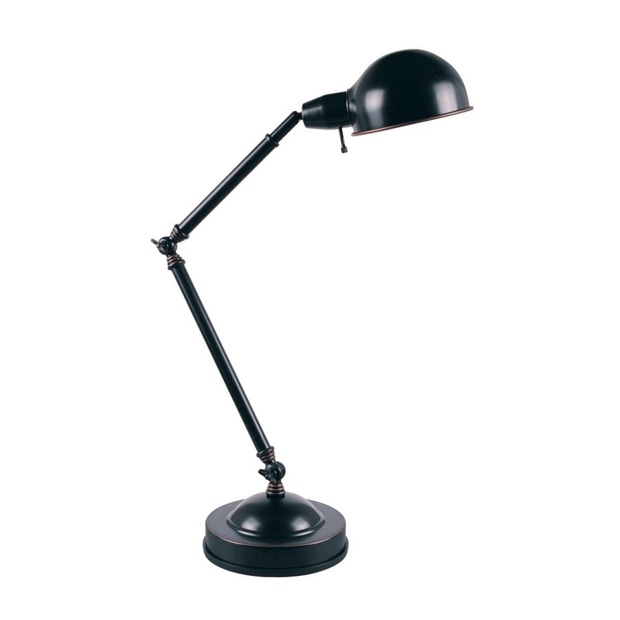 Lite Source 28 In Adjustable Bronze Desk Lamp With Metal Shade At
