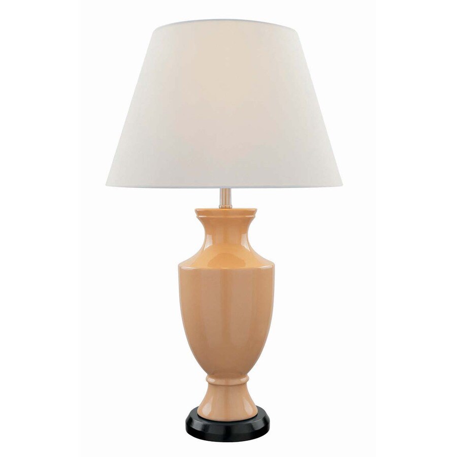 peach colored table lamps