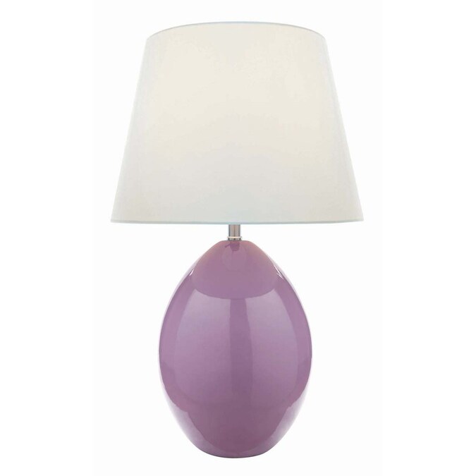 Lite Source 22-3/4" 3-Way Purple/Lavender Table Lamp with Off-White