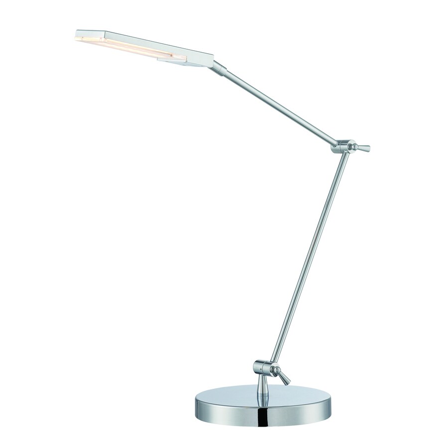 Lite Source Hagan 29 In Adjustable Chrome Led Desk Lamp With Metal