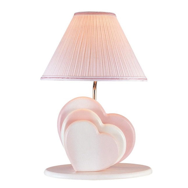 Heart Lamp W Night Light Pink, Pink Heart Lamp Next