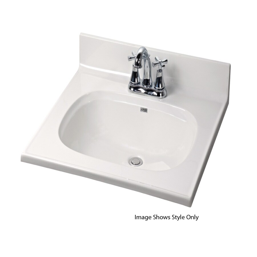 Crane Plumbing 31 W X 19 D White Swirl Cultured Marble Vanity Crane Plumbing 31 W X 19 D White Swirl Cultured Marble Vanity Top