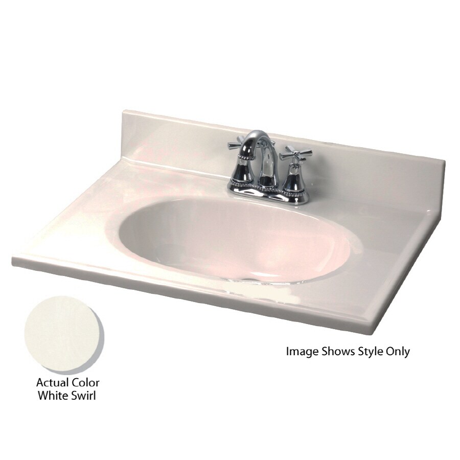 Crane Plumbing 31 W X 19 D White Swirl Cultured Marble Vanity Crane Plumbing 31 W X 19 D White Swirl Cultured Marble Vanity Top