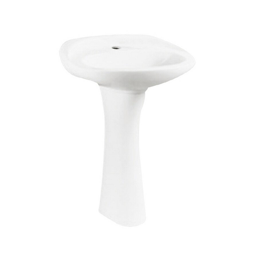 Crane Radcliffe White Complete Pedestal Sink in the Pedestal Sinks department at