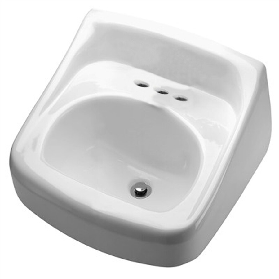 Crane Plumbing Clayton White Wall Mount Oval Bathroom Sink