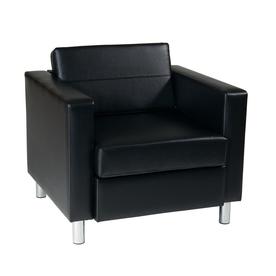 Chairs At Lowes Osp Home Furnishings Avenue Six Modern Black Vinyl Accent Chair