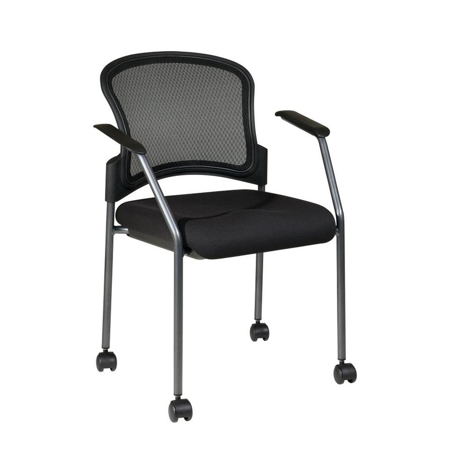 Pro-Line II Titanium Finish Rolling Visitors Chair with Casters in the ...