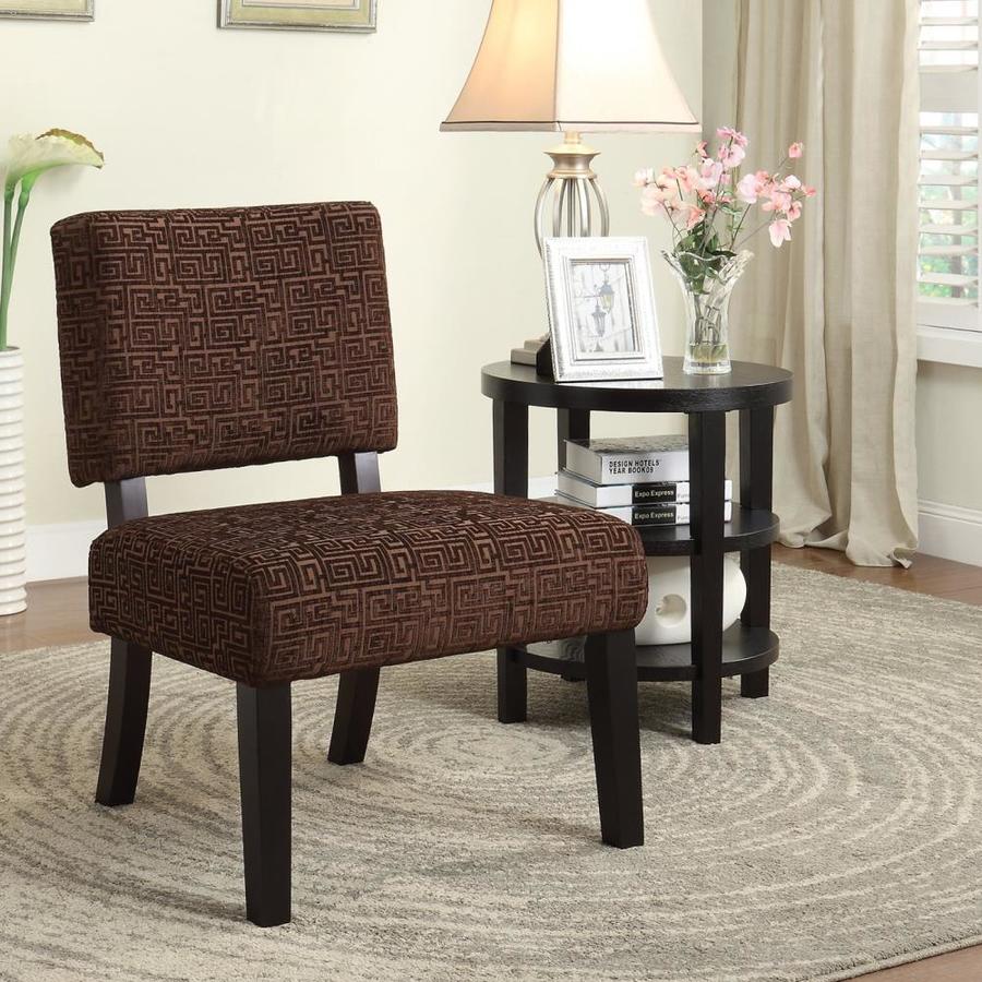 Osp Home Furnishings Jasmine Casual Maze Chocolate Accent Chair At