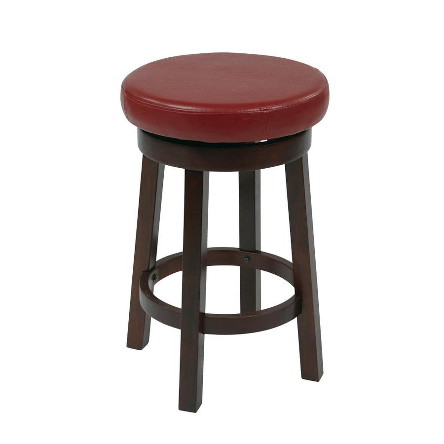 OSP Home Furnishings Red Counter Height Swivel Bar Stool in the Bar