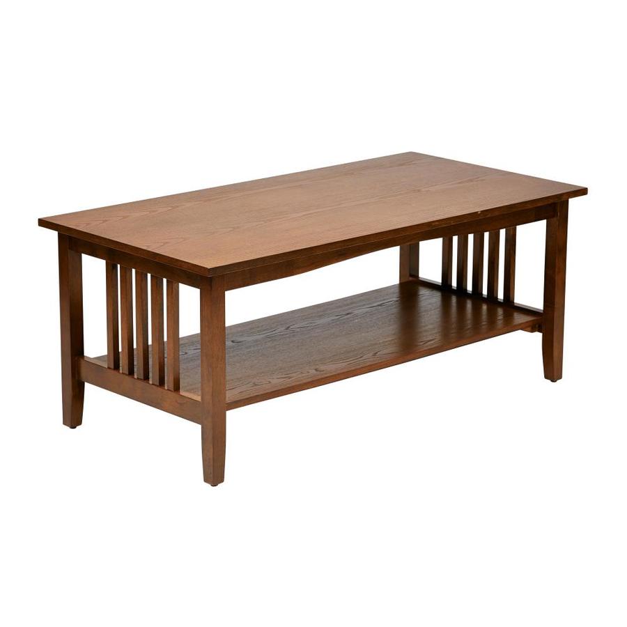 OSP Home Furnishings Brown Wood Coffee Table in the Coffee Tables