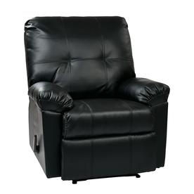 Recliners At Lowes Osp Home Furnishings Kensington Black Faux Leather Recliner