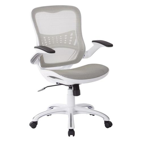 Osp Home Furnishings White Mesh Contemporary Desk Chair At Lowes Com