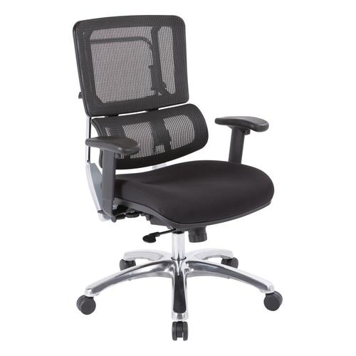 ProLine II Black Contemporary Adjustable Height Swivel Desk Chair in