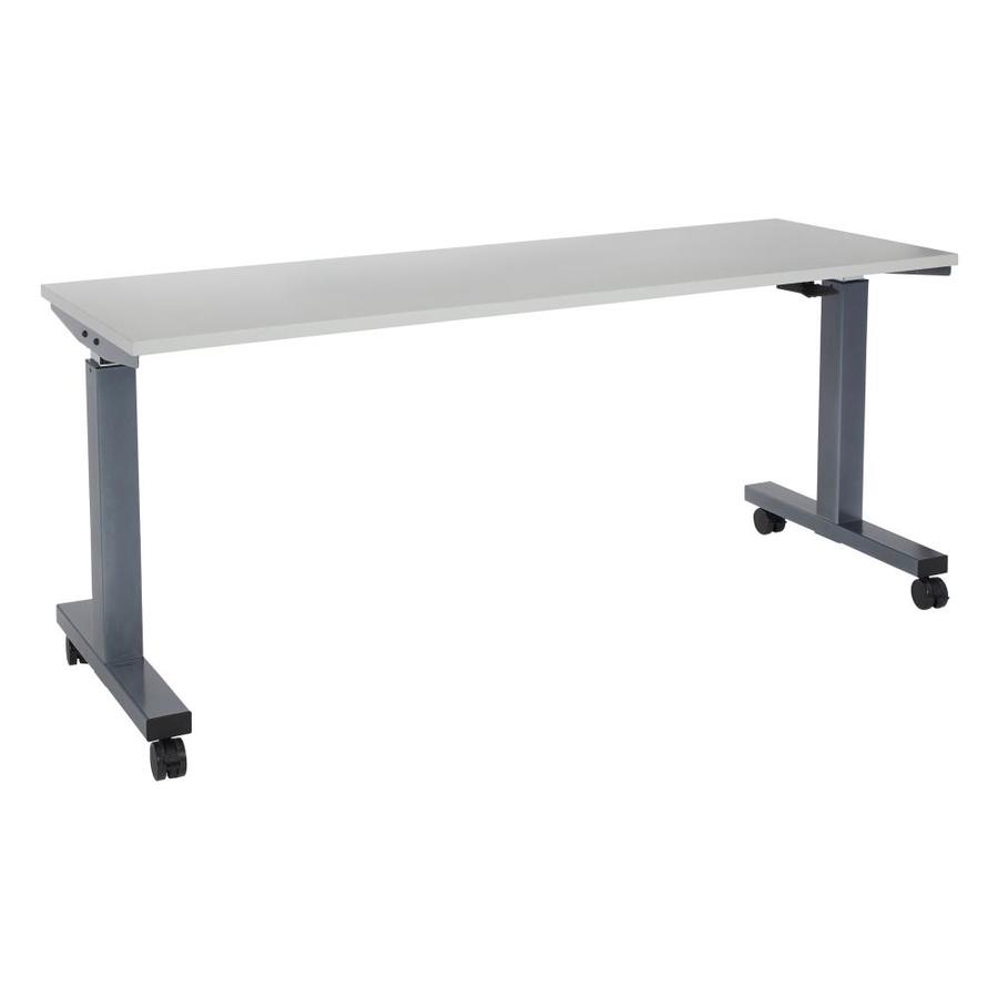 Pro Line Ii Modern Contemporary Titanium Adjustable Desk At Lowes Com