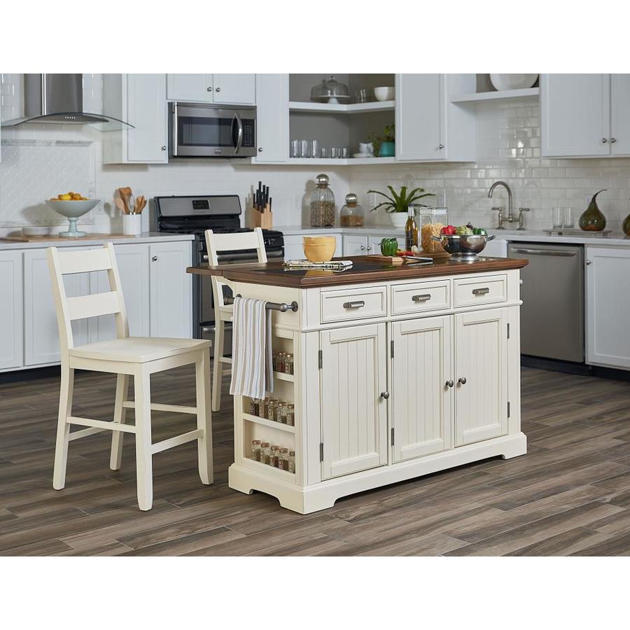 Osp Home Furnishings White Country Cottage Kitchen Island At Lowes Com