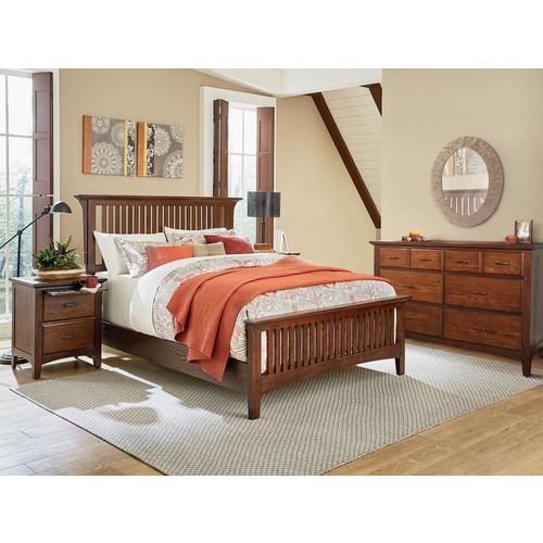 Osp Home Furnishings Modern Mission Vintage Oak King