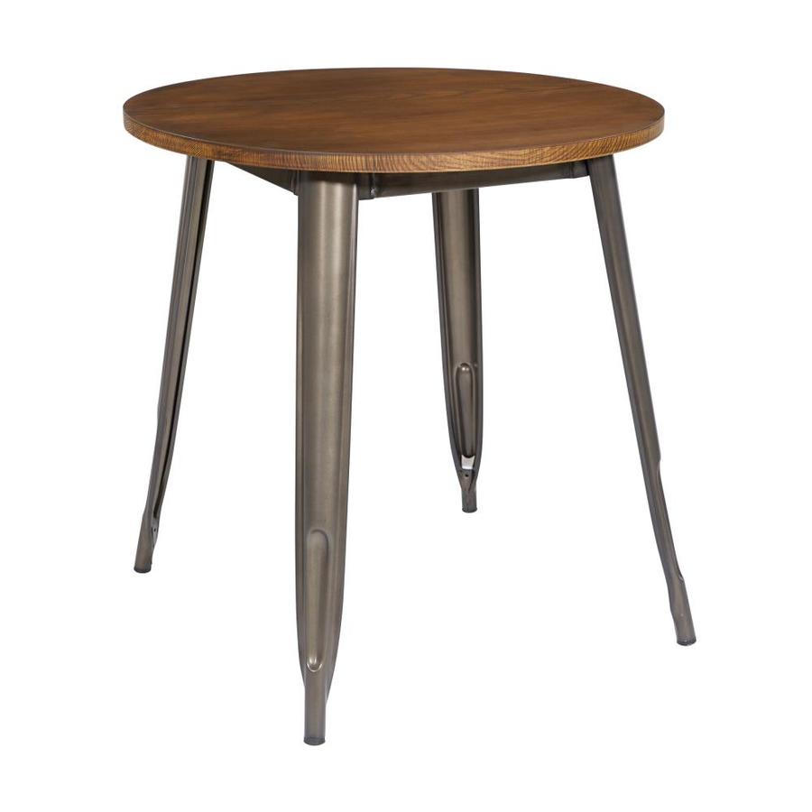 Osp Home Furnishings Grey Wood Round Dining Table At Lowes Com
